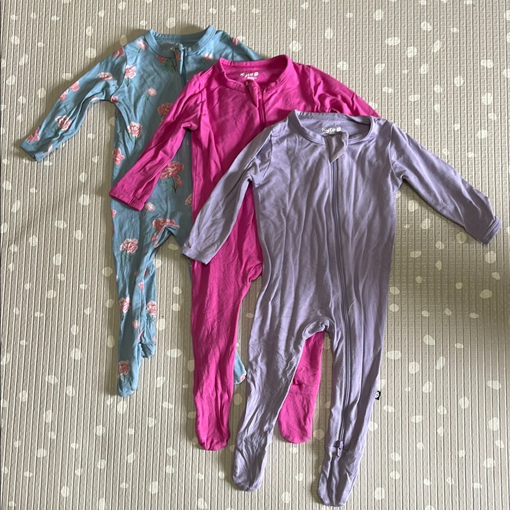 Kyte BABY Pink and Blue Footies Soft Stretchy One Pieces